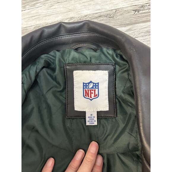 G-III Green Bay Packers Faux Leather Bomber Jacket Men’s Medium NFL G3 - Picture 13 of 13